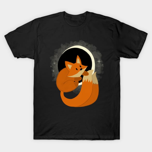 Fox Solar Eclipse T-Shirt by pako-valor